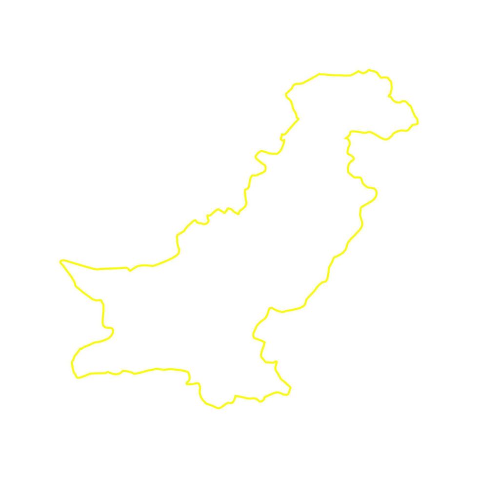 geïllustreerde kaart van pakistan vector