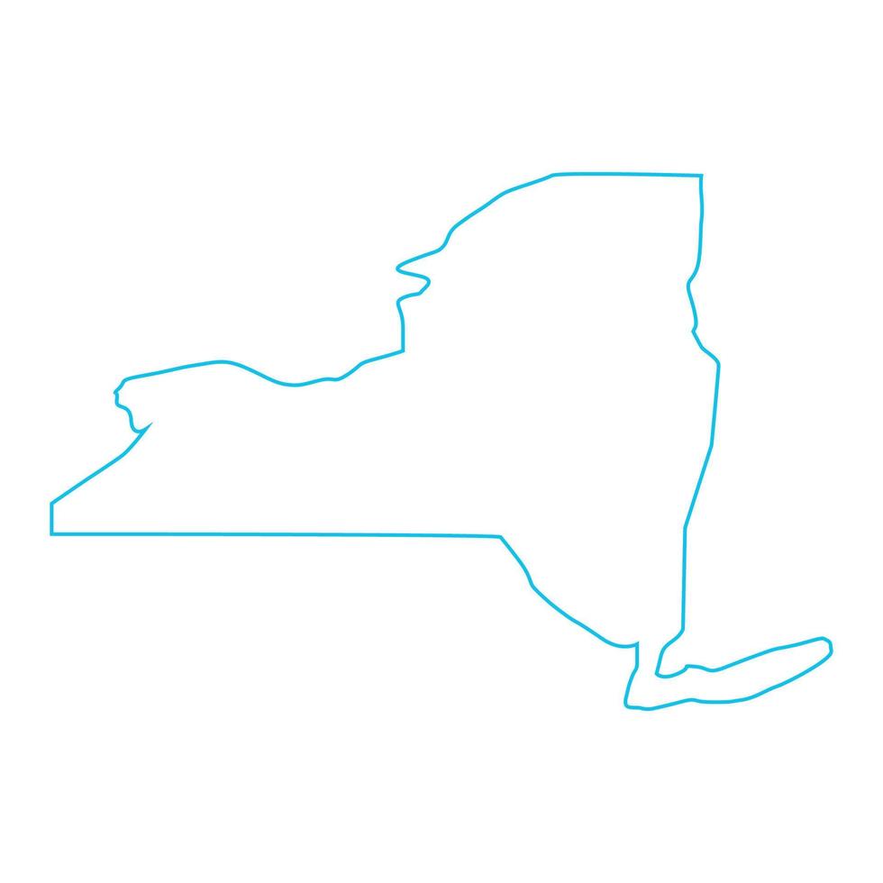 New York kaart geïllustreerd vector
