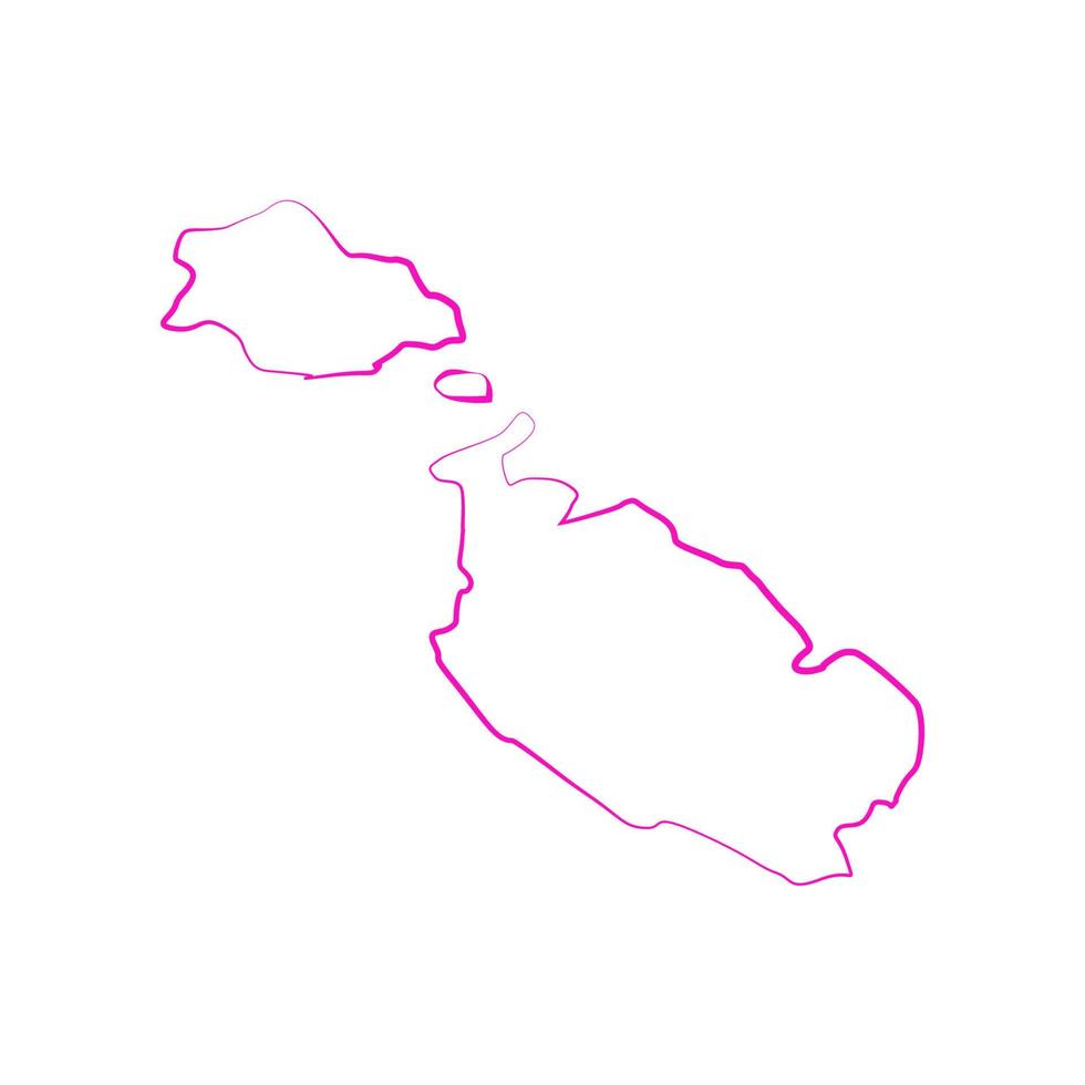 malta kaart geïllustreerd vector