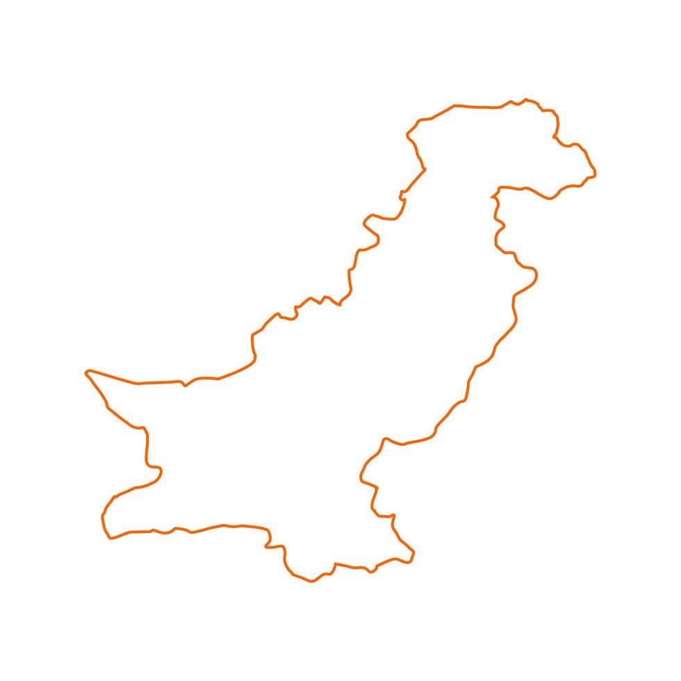 geïllustreerde kaart van pakistan vector