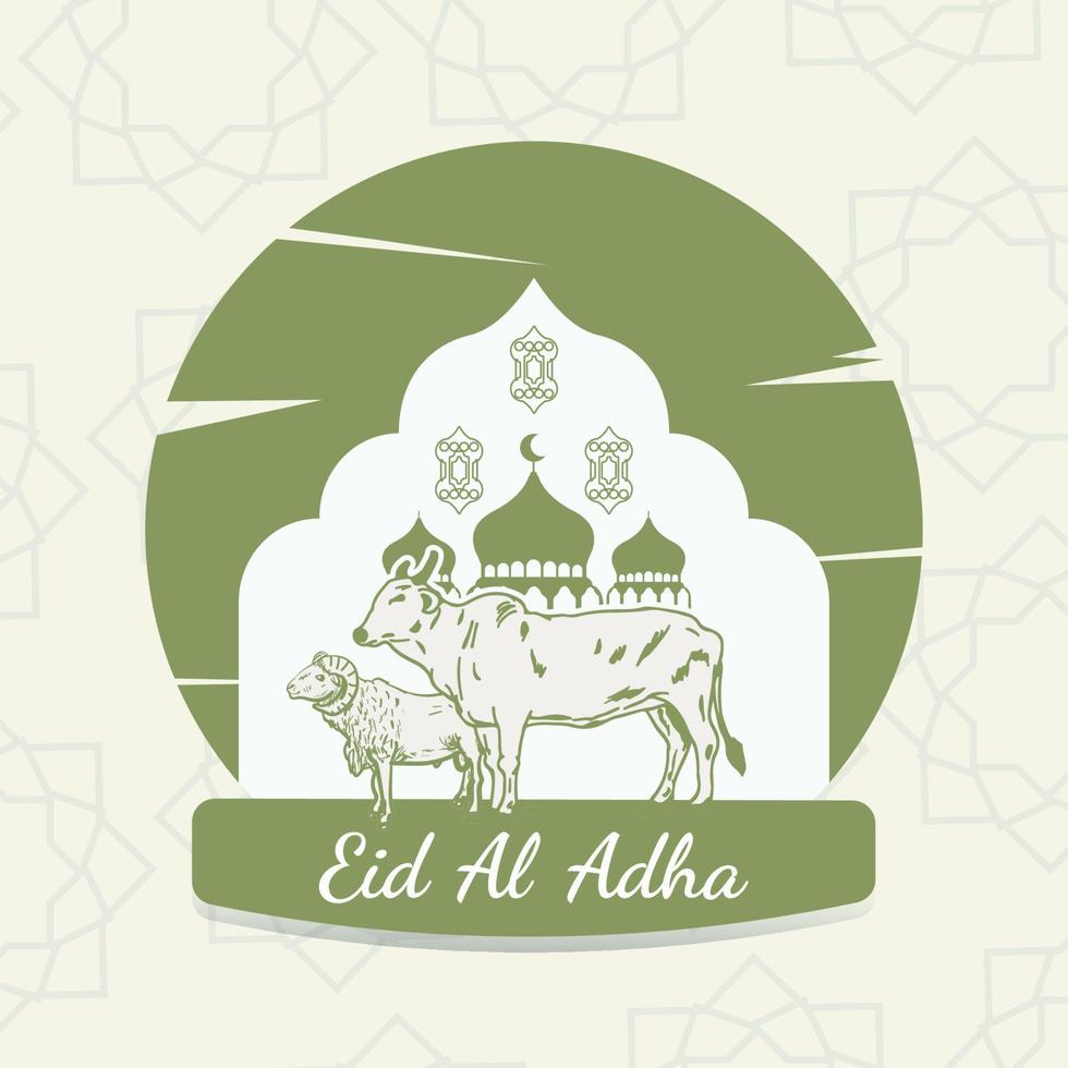 eid al adha ontwerp vectorillustratie vector