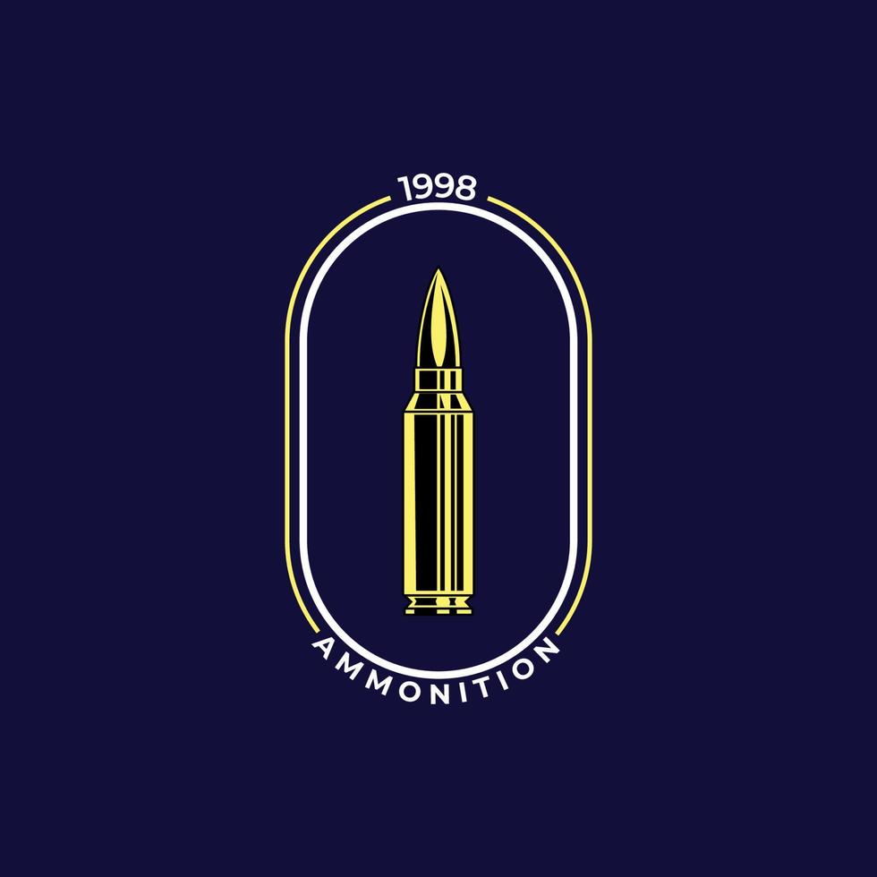 munitie pictogram badge logo vintage vector symbool illustratie ontwerp