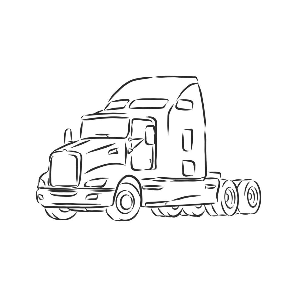 vrachtwagen vector schets