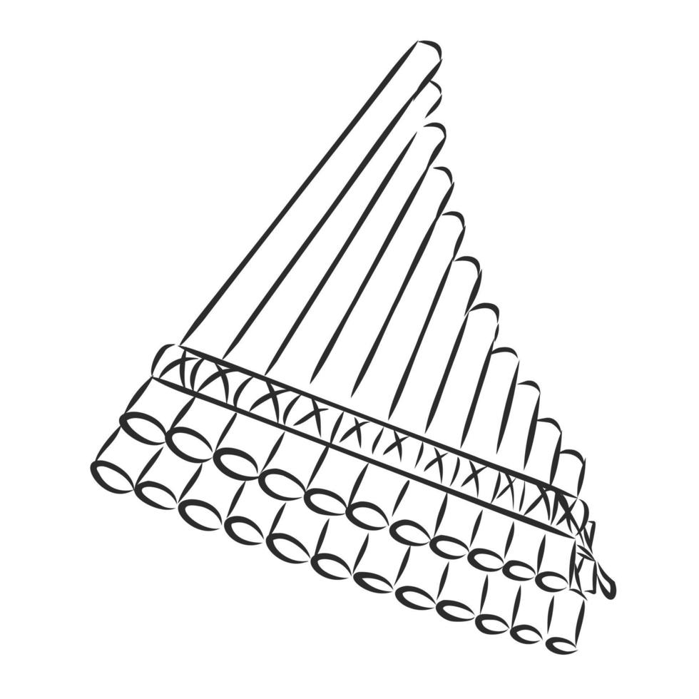 panfluit vector schets