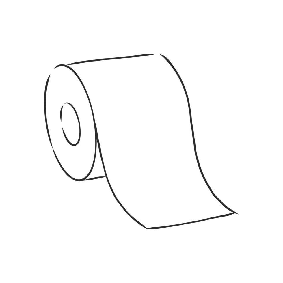 toiletpapier vector schets