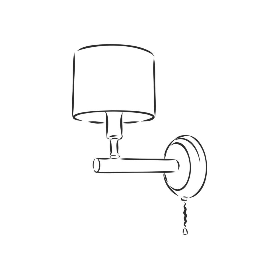 tafellamp vector schets