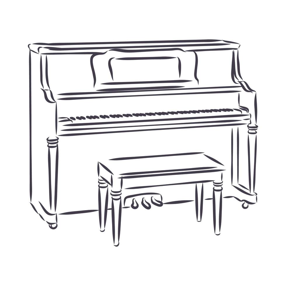 piano vector schets