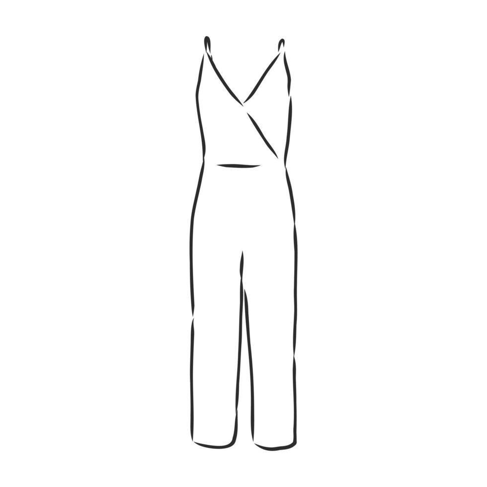 jumpsuit vector schets