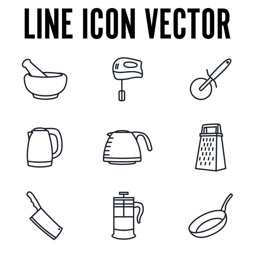 keuken koken set pictogram symbool sjabloon voor grafisch en webdesign collectie logo vectorillustratie vector