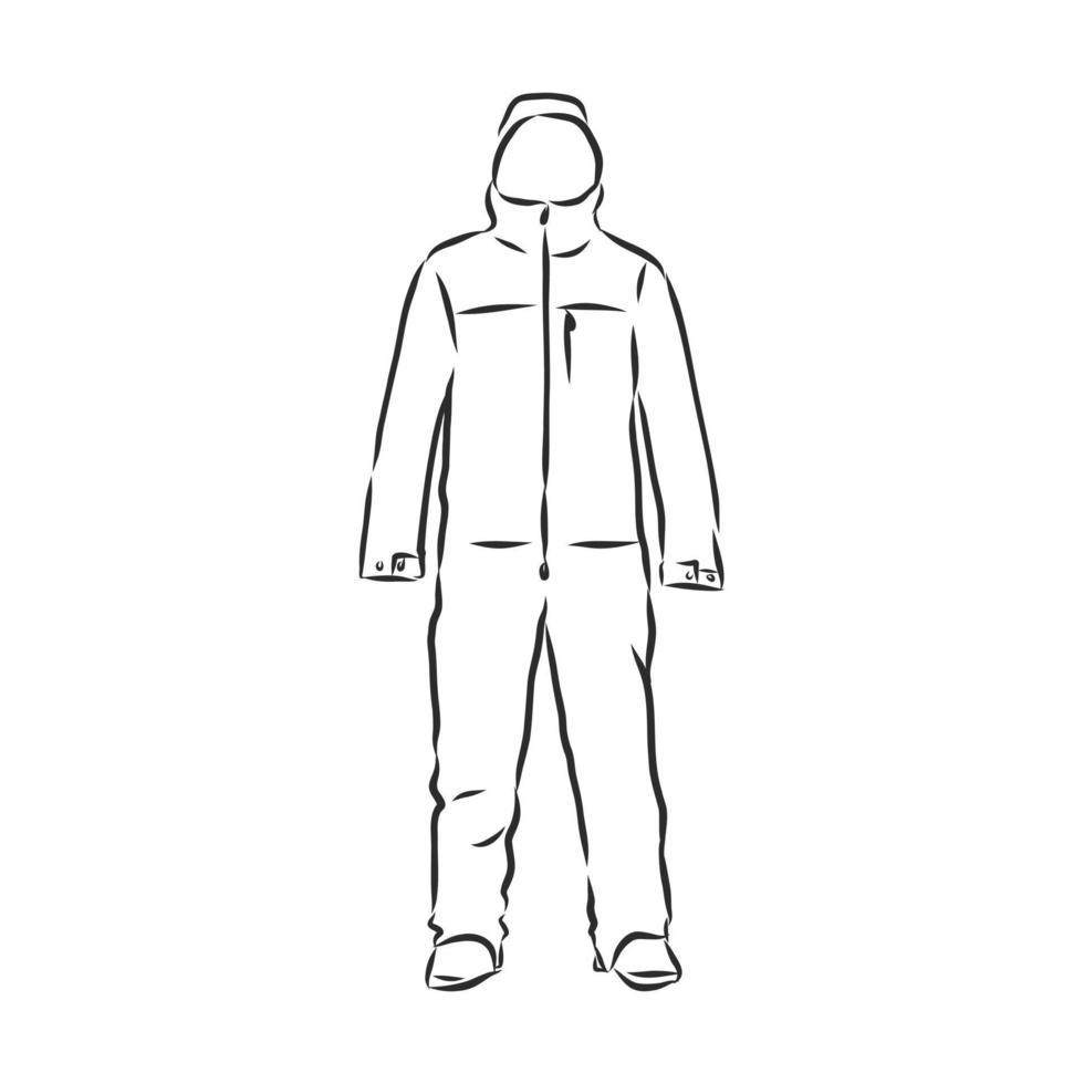 jumpsuit vector schets