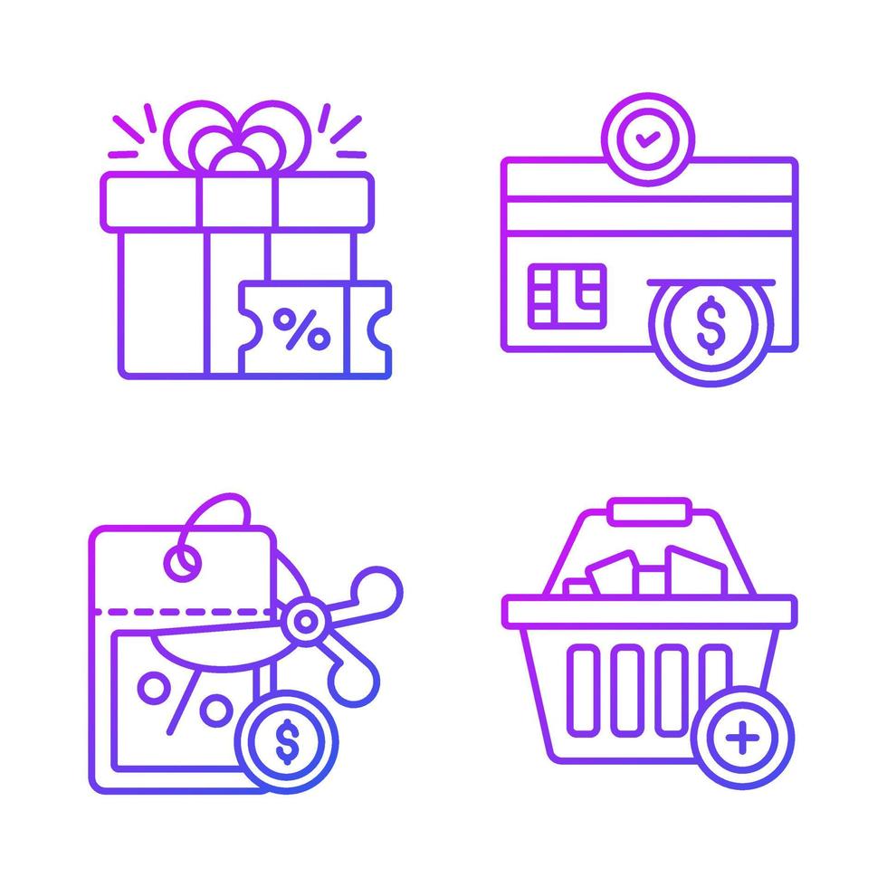 winkelen en e-commerce, eenvoudige vectorillustratie. vector