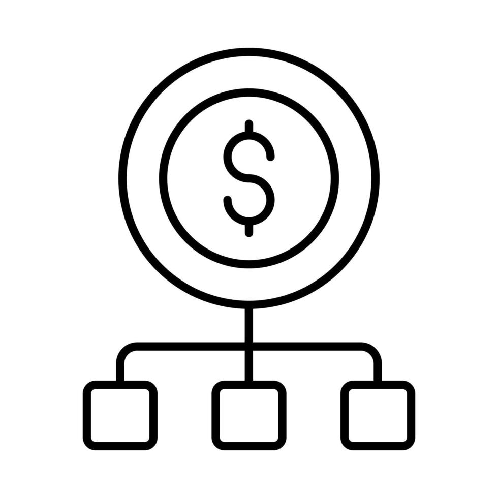 netwerk Financiën gerelateerde vector lijn pictogram. bewerkbare lijn pixel perfect.