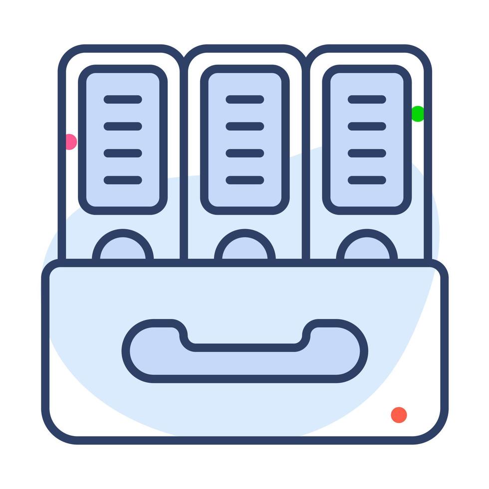 archiefkast Financiën gerelateerde vector lijn pictogram. bewerkbare lijn pixel perfect.