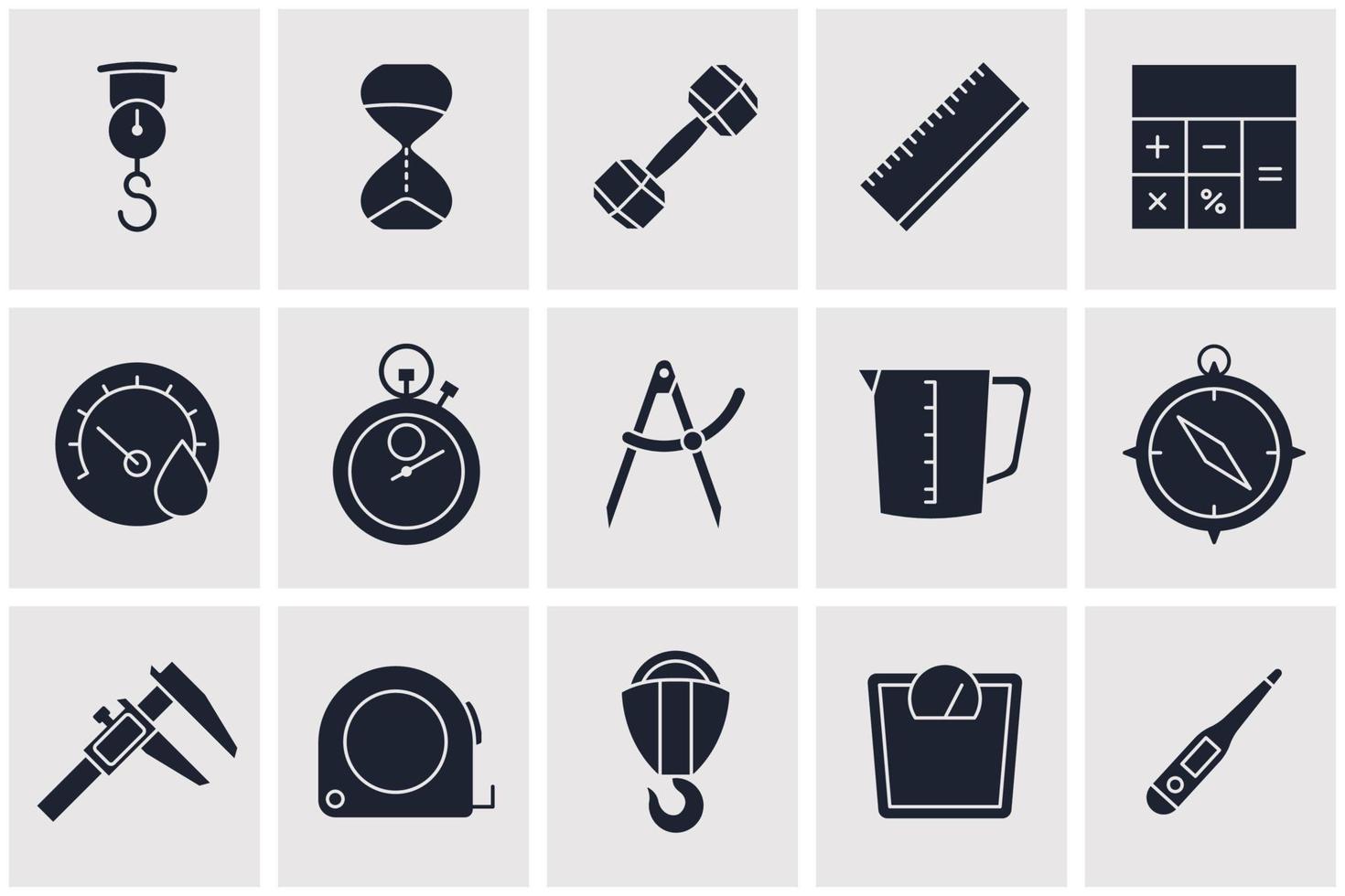 meten set pictogram symbool sjabloon voor grafisch en webdesign collectie logo vectorillustratie vector