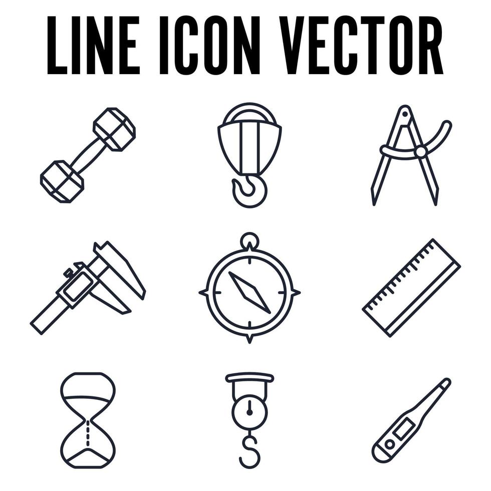 meten set pictogram symbool sjabloon voor grafisch en webdesign collectie logo vectorillustratie vector