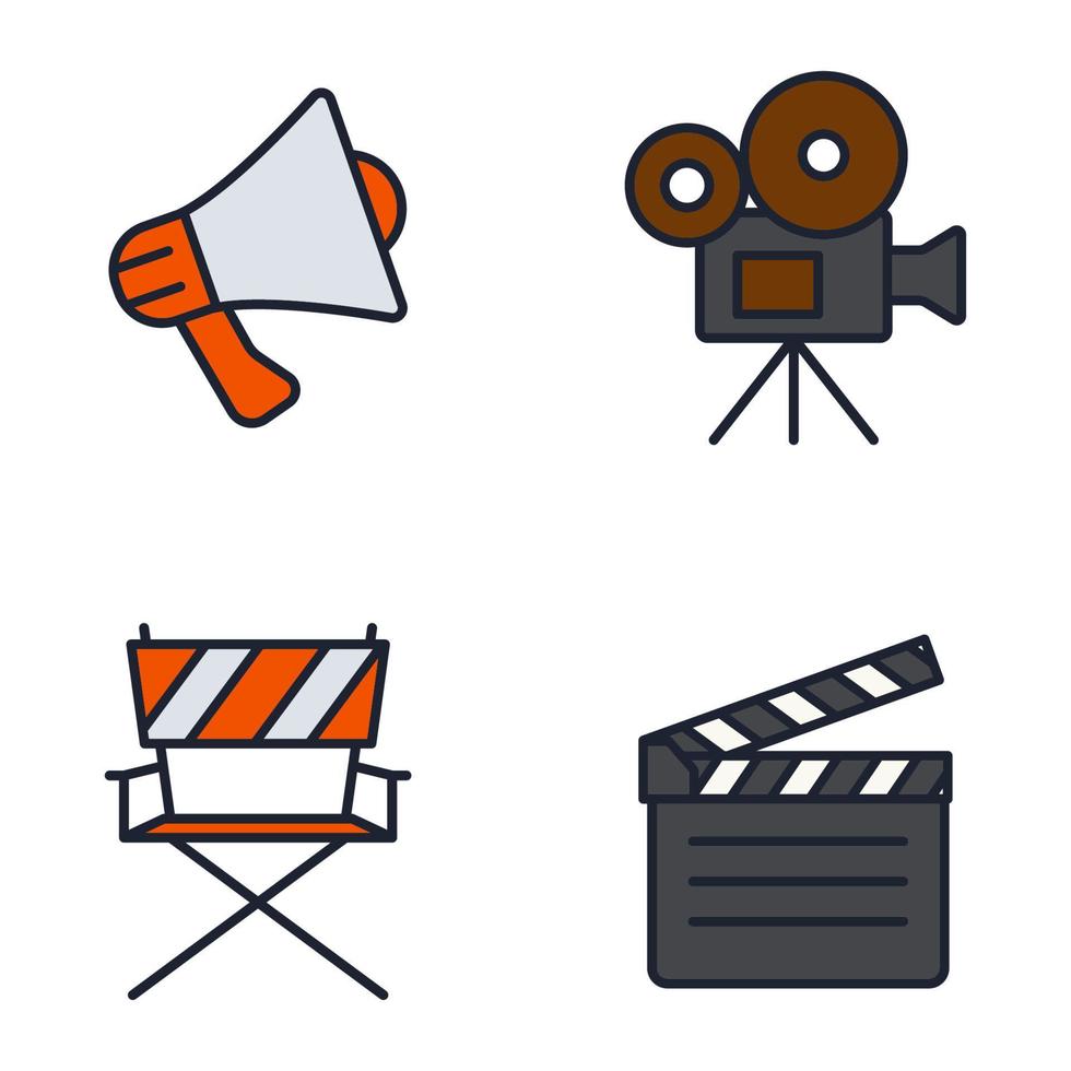 entertainment set pictogram symbool sjabloon voor grafisch en webdesign collectie logo vectorillustratie vector