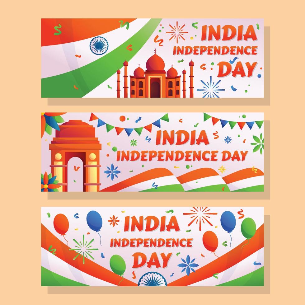 indiaan onafhankelijkheidsdag banner vector