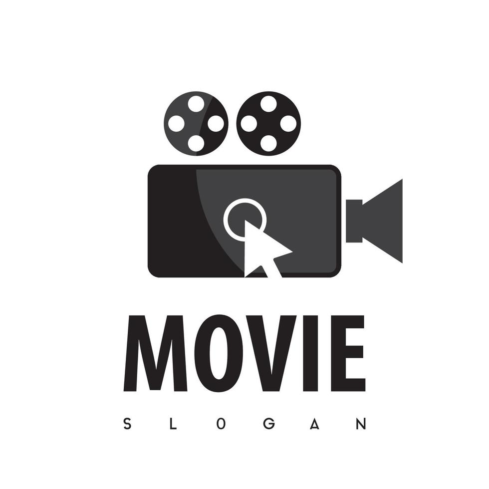 klik op film logo vector