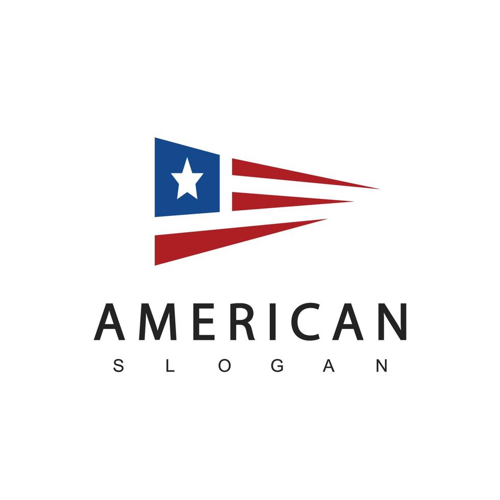 Amerikaans logo-ontwerpsjabloon, geschikt voor leger, veiligheid, kledinglijn, sportteam, patriottische enz. vector