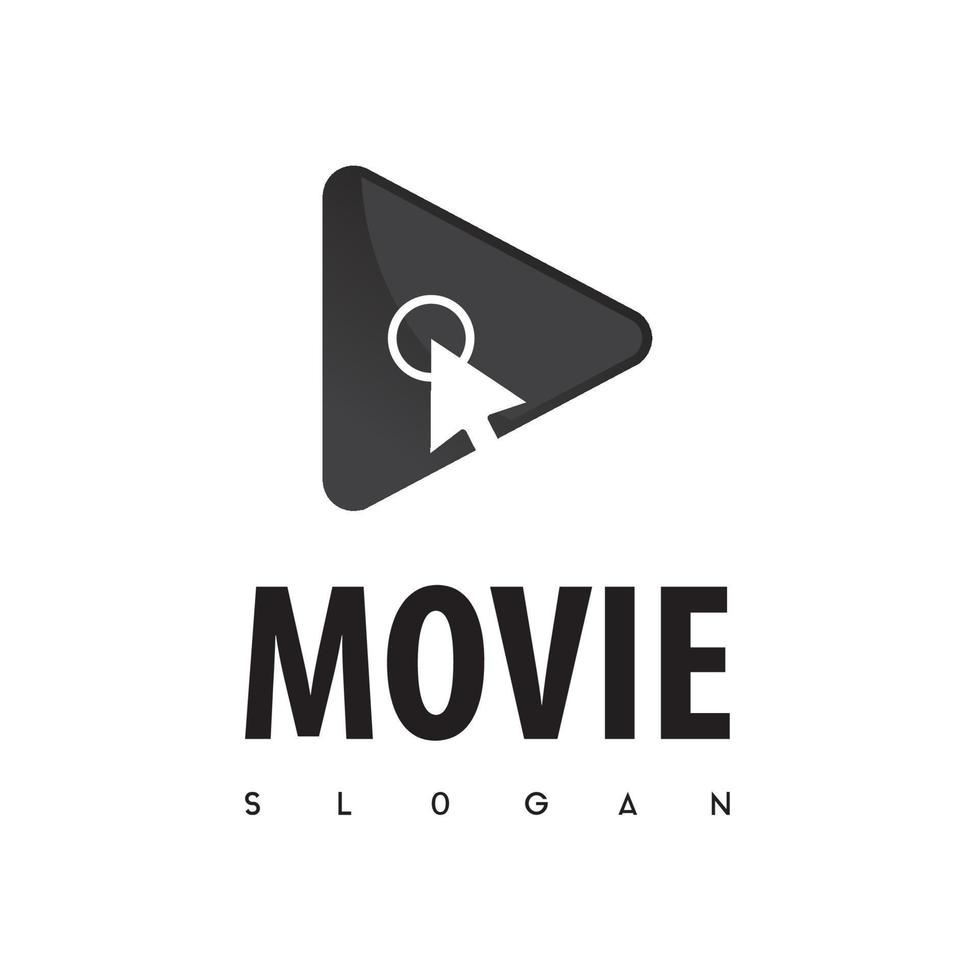 klik op film logo vector