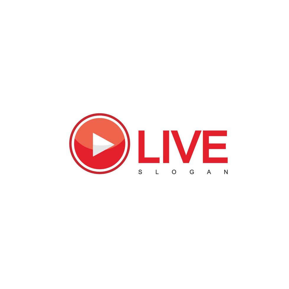 live stoom ontwerp vector, tv-logo vector