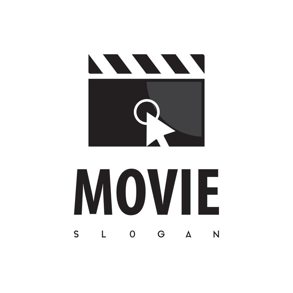 klik op film logo vector