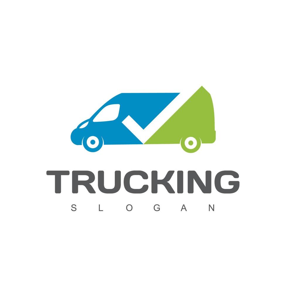 ontwerpsjabloon voor vrachtvervoer, expeditie en logistiek logo vector