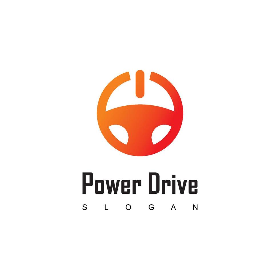 stuurwiel, drive-logo-ontwerpinspiratie vector