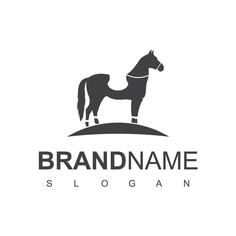 paardenlogo, snel, sterk, dierensymbool vector