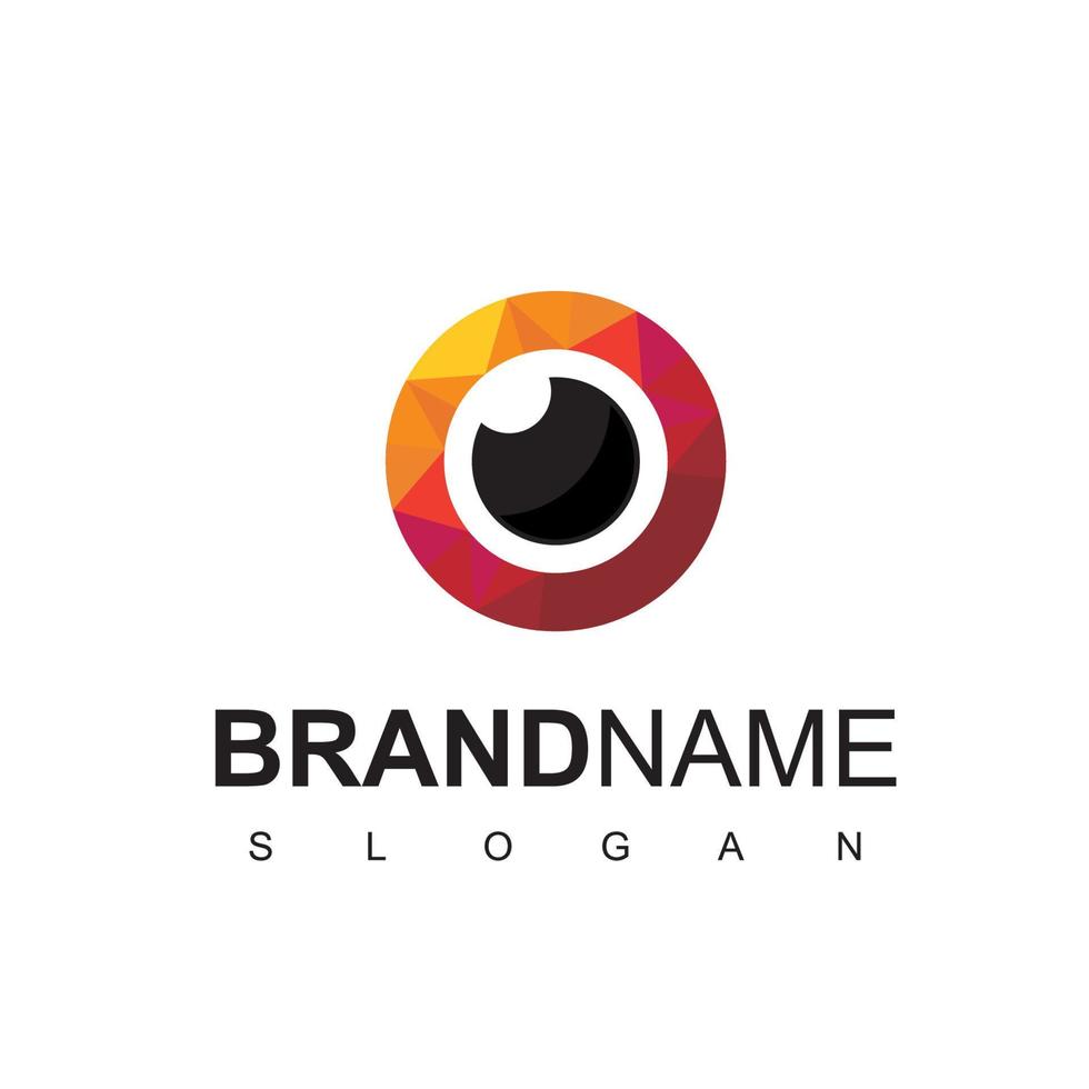 pixel oog logo sjabloon vector