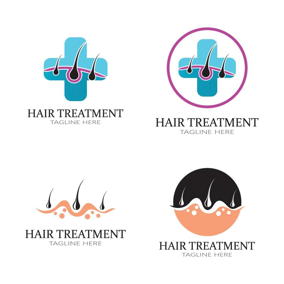 haarbehandeling logo verwijdering logo vector afbeelding ontwerp illustratie