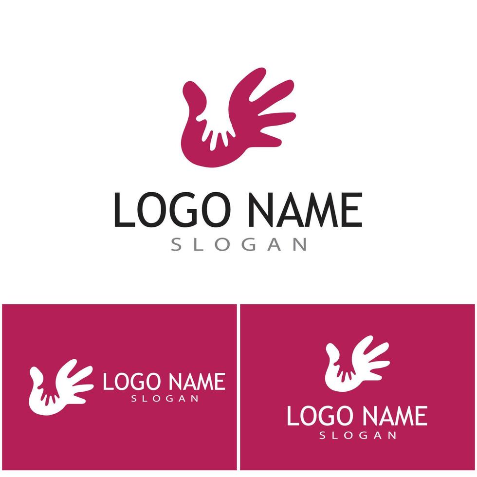 handverzorging logo sjabloon vector pictogram bedrijf