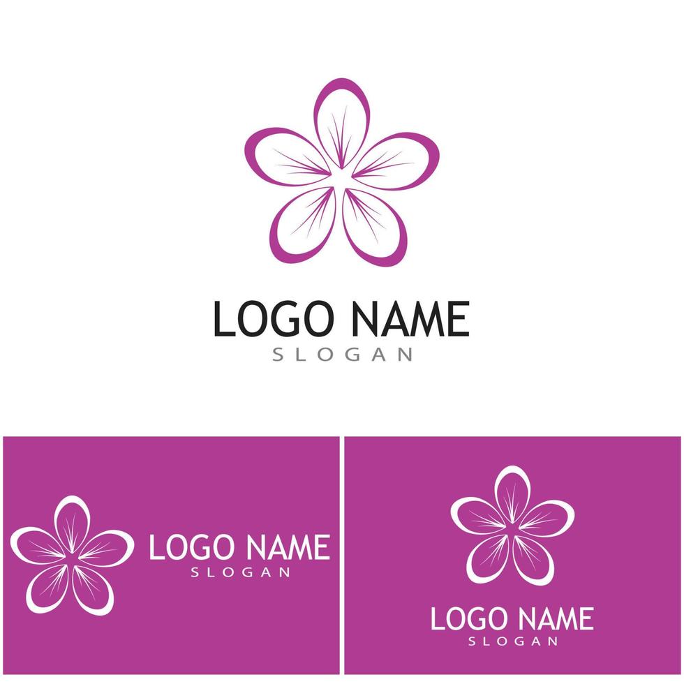 schoonheid plumeria pictogram bloemen ontwerp illustratie sjabloon vector