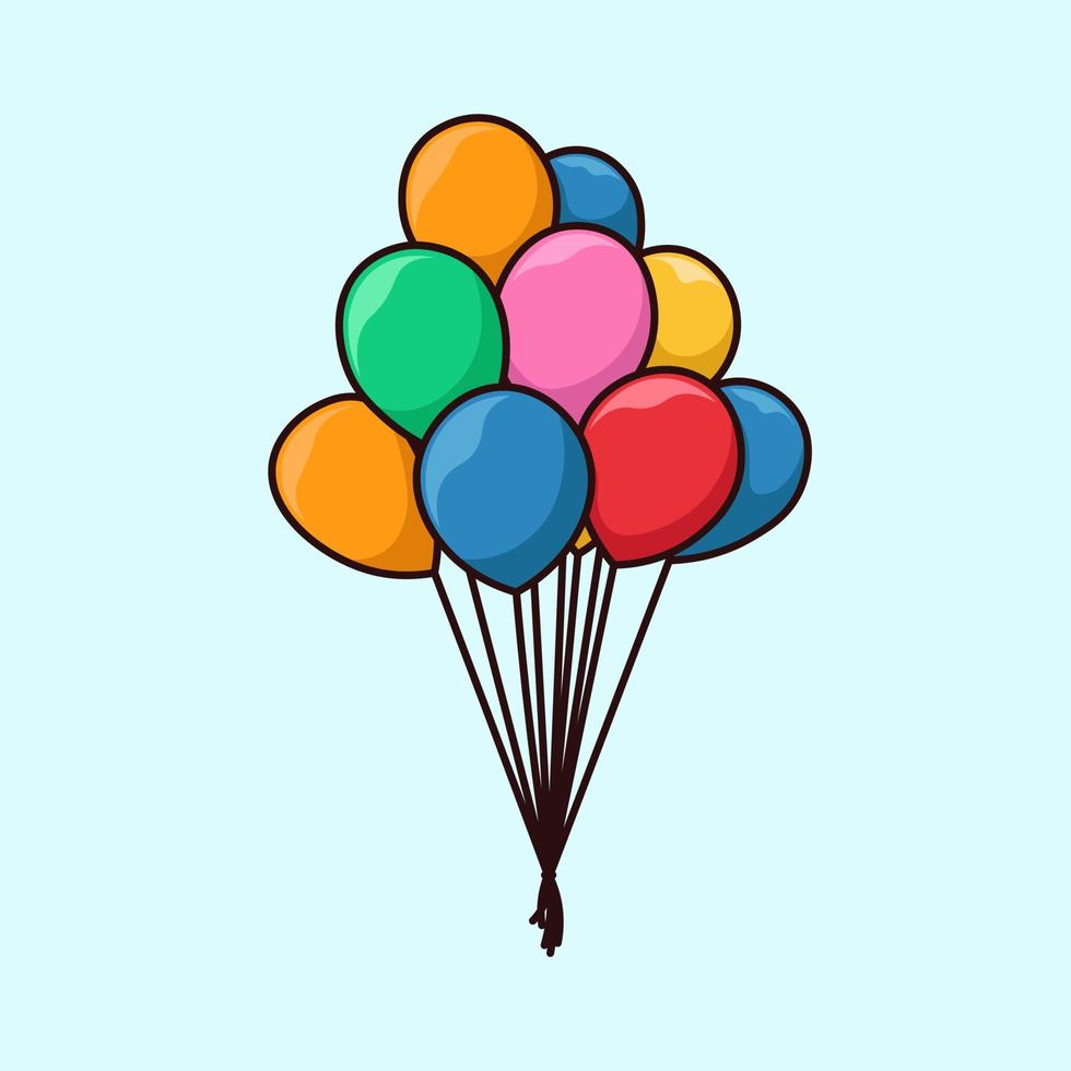 vliegen ballon cartoon vectorillustratie vector