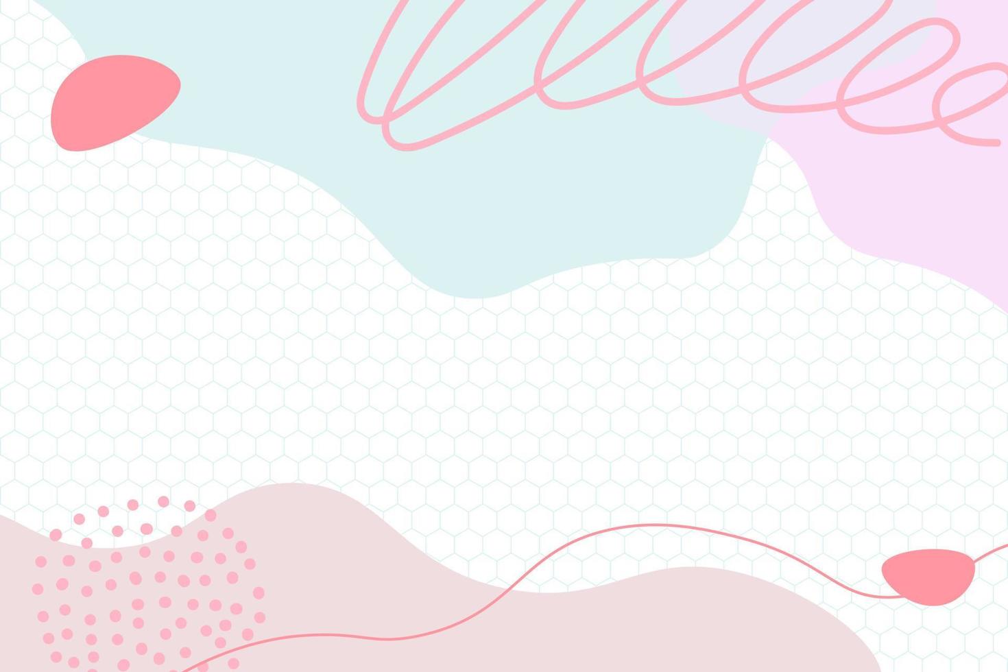 10.colorful memphis moderne abstracte vormen schattig roze met zeshoekige achtergronden vector.eps vector