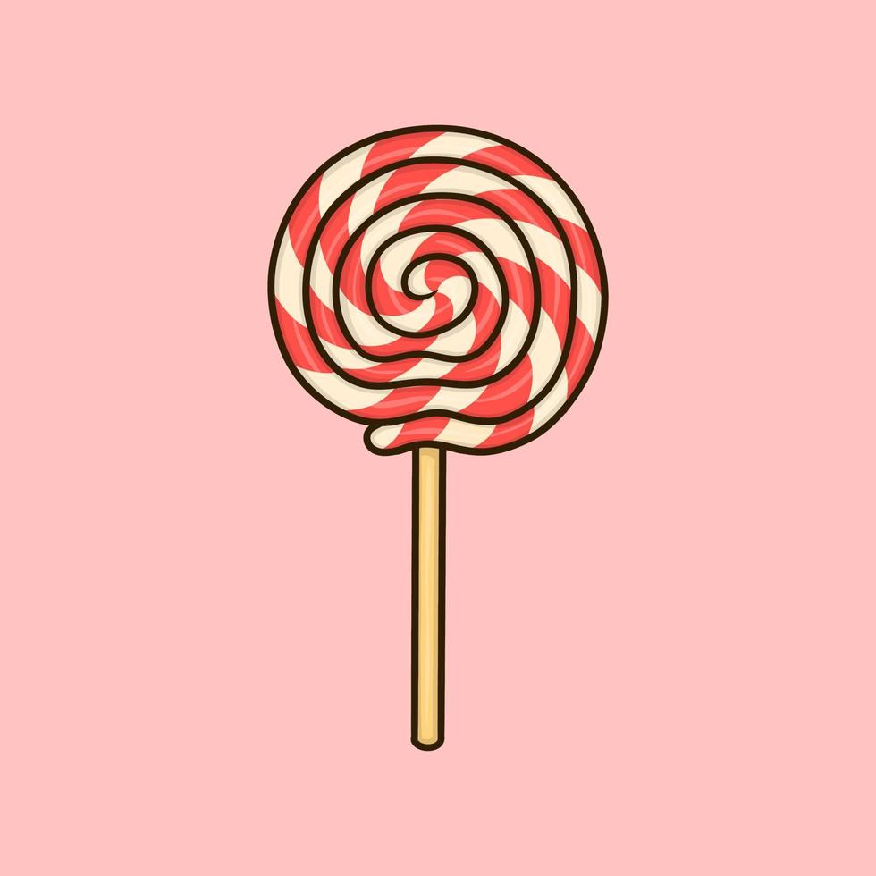 rode lolly cartoon vectorillustratie vector