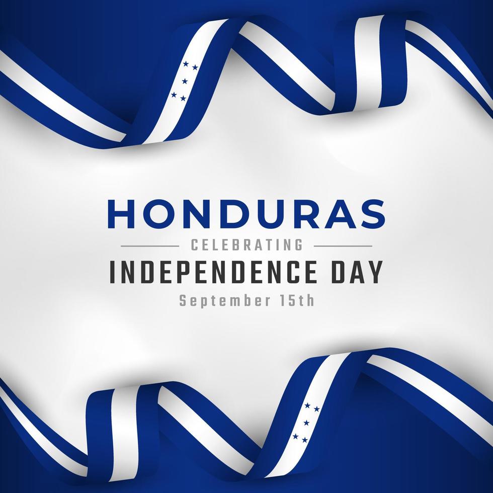 gelukkige honduras onafhankelijkheidsdag 15 september viering vectorillustratie ontwerp. sjabloon voor poster, banner, reclame, wenskaart of printontwerpelement vector