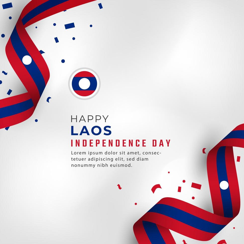 gelukkige dag van de onafhankelijkheid van laos 22 oktober viering vectorillustratie ontwerp. sjabloon voor poster, banner, reclame, wenskaart of printontwerpelement vector