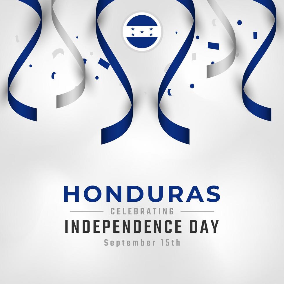 gelukkige honduras onafhankelijkheidsdag 15 september viering vectorillustratie ontwerp. sjabloon voor poster, banner, reclame, wenskaart of printontwerpelement vector