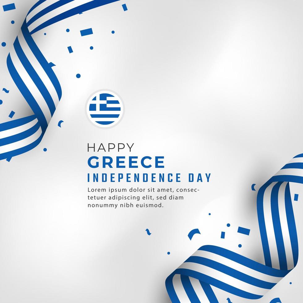 gelukkige dag van de onafhankelijkheid van Griekenland 25 maart viering vectorillustratie ontwerp. sjabloon voor poster, banner, reclame, wenskaart of printontwerpelement vector
