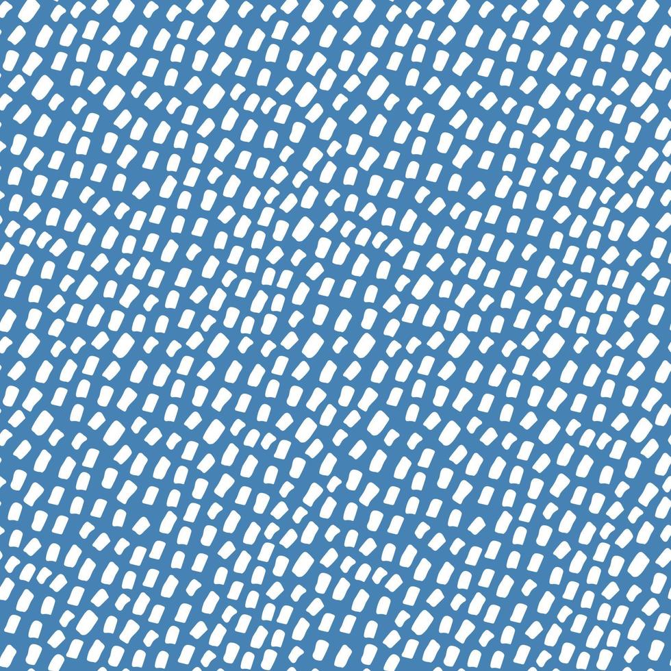 eenvoudig geometrisch vector naadloos patroon op blauwe achtergrond. schattige witte elementen print. dierenhuid achtergrond.