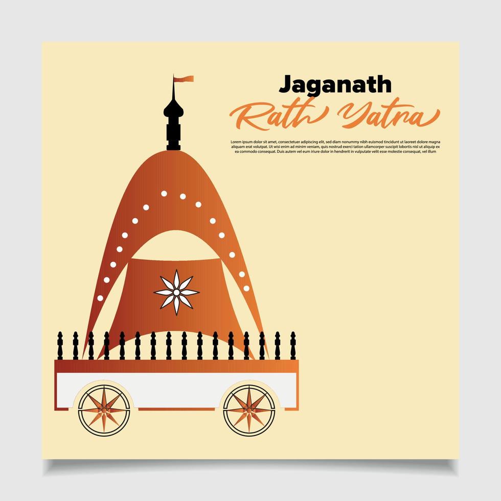 Rath Yatra banner ontwerp vector