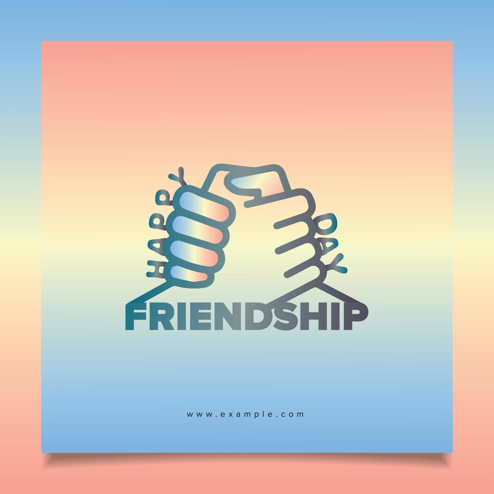 gelukkig vriendschapsdag bannerontwerp vector