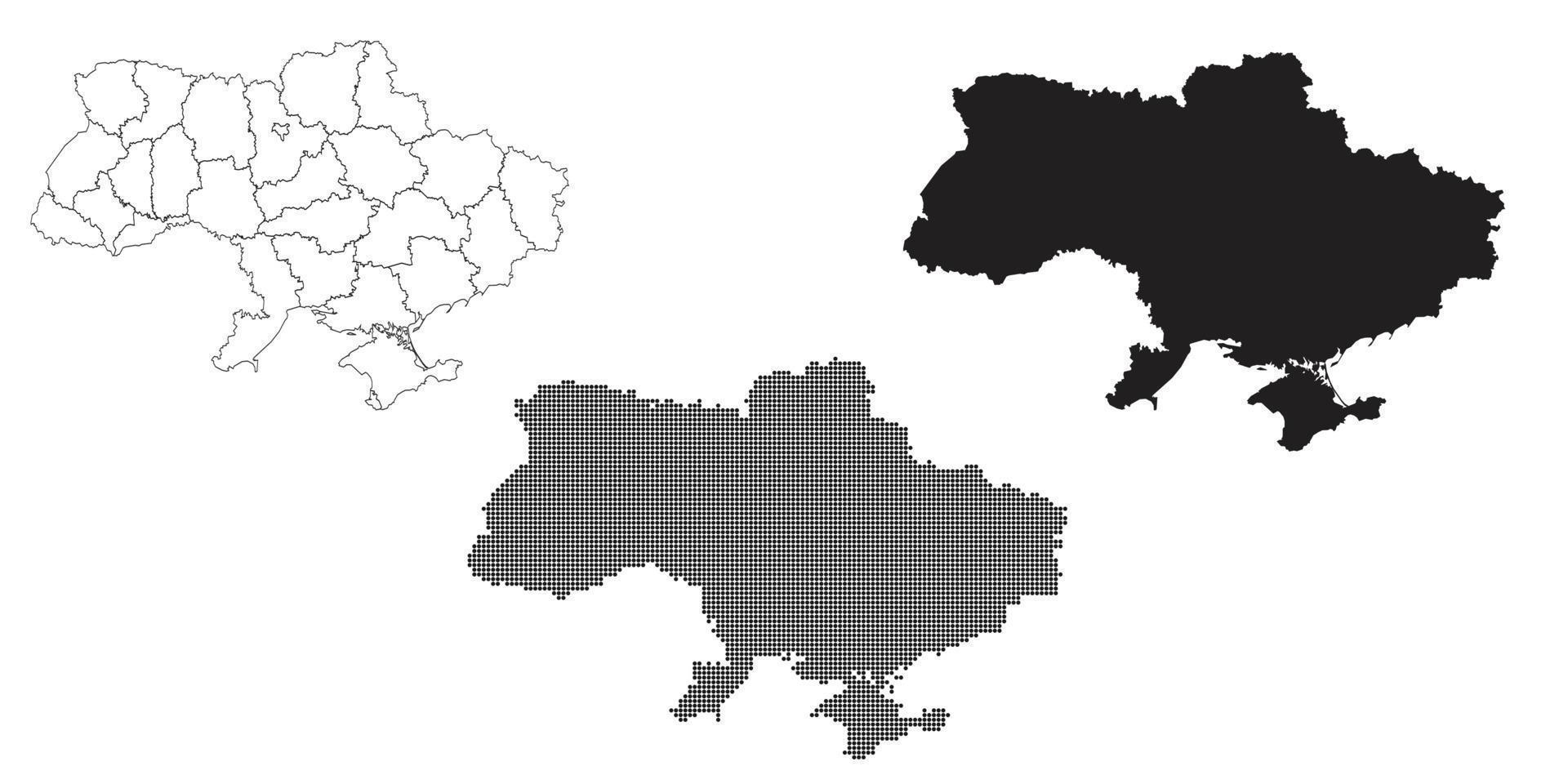 Oekraïne kaart geïsoleerd op een witte achtergrond. vector