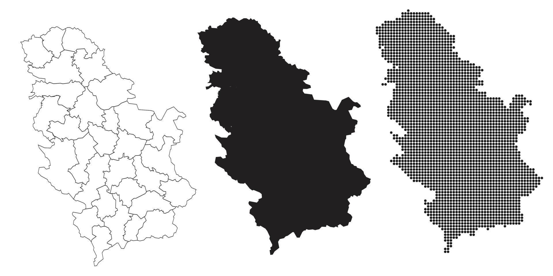 Servië kaart geïsoleerd op een witte achtergrond. vector