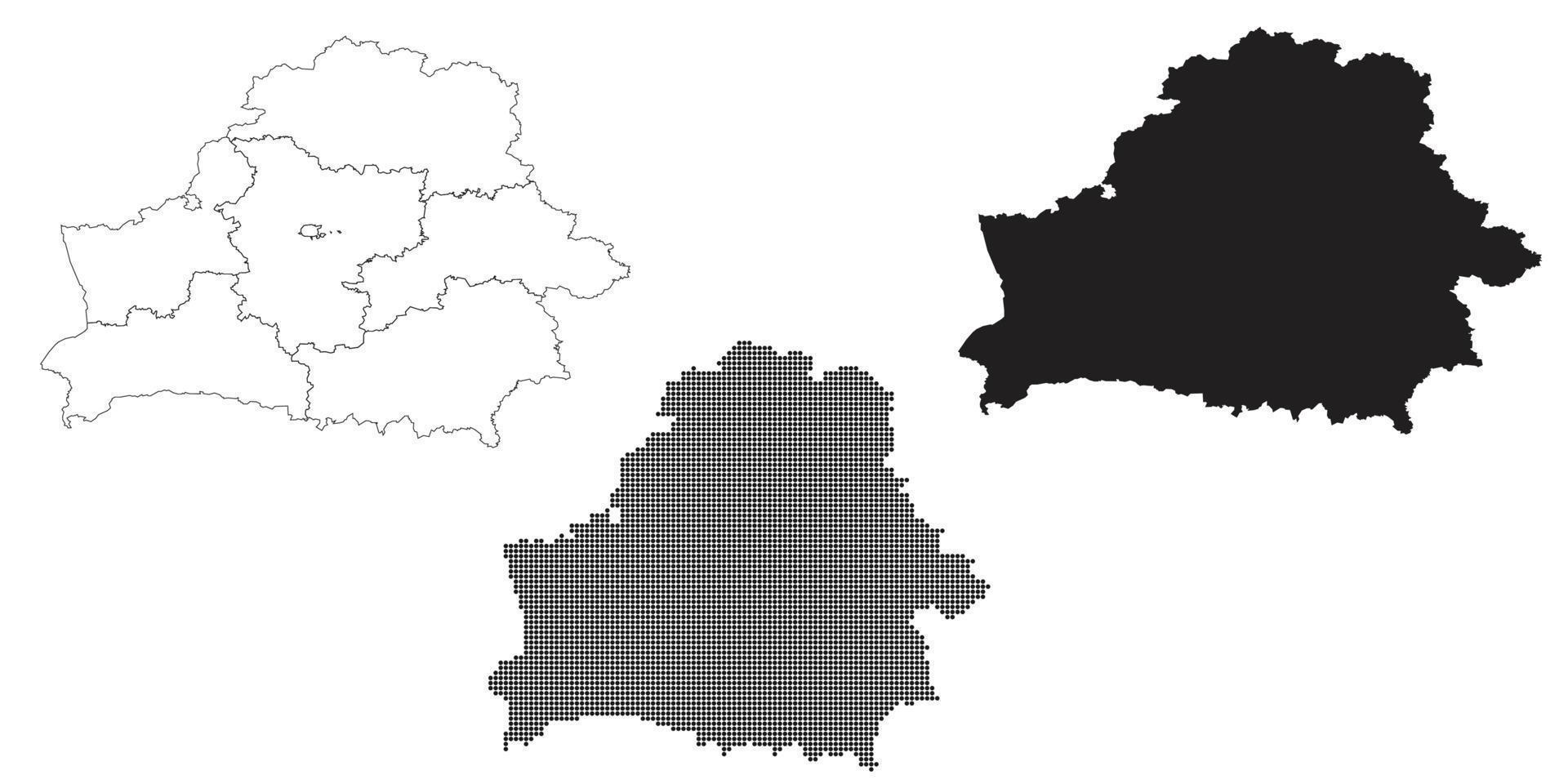 Wit-Rusland kaart geïsoleerd op een witte achtergrond. vector