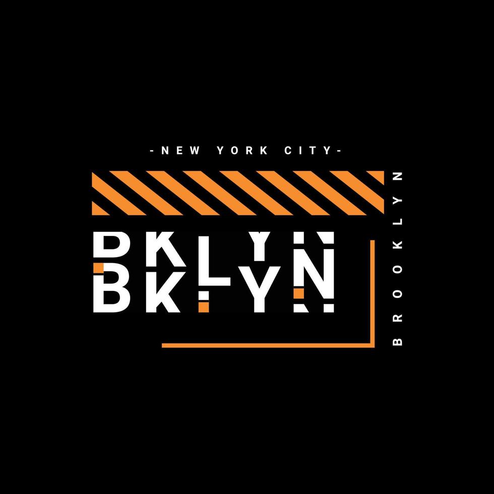 Brooklyn schrijfontwerp, geschikt voor zeefdruk t-shirts, kleding, jassen en anderen vector