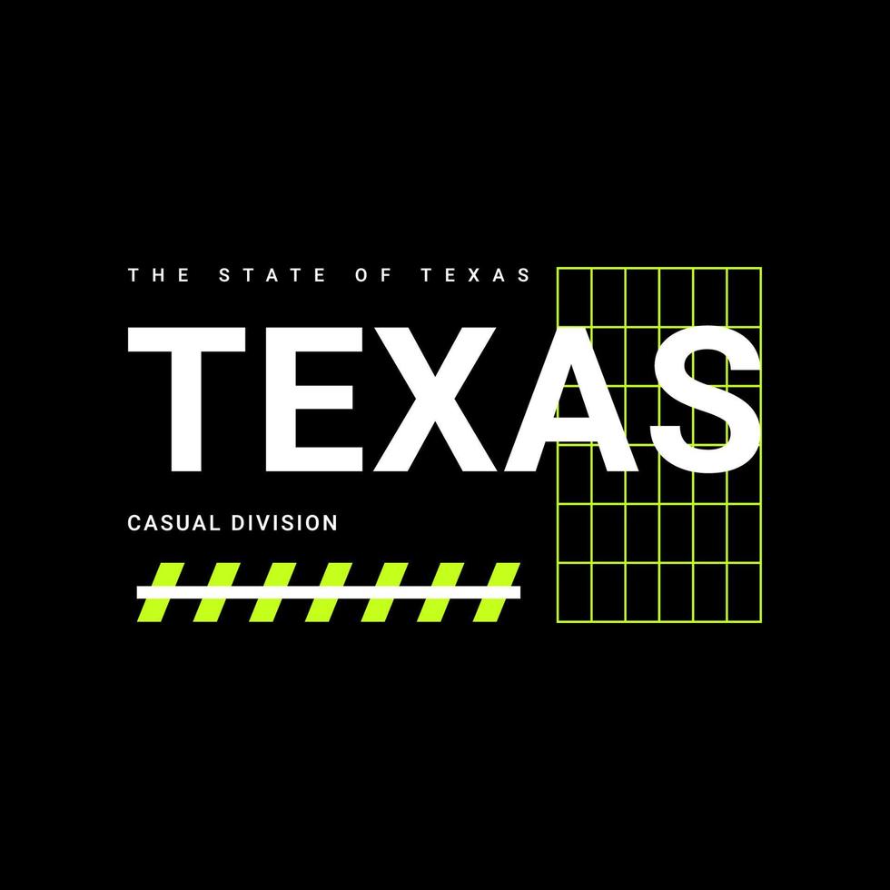 Texas schrijven illustratie, geschikt voor het ontwerpen van t-shirts, jassen, kleding en anderen vector