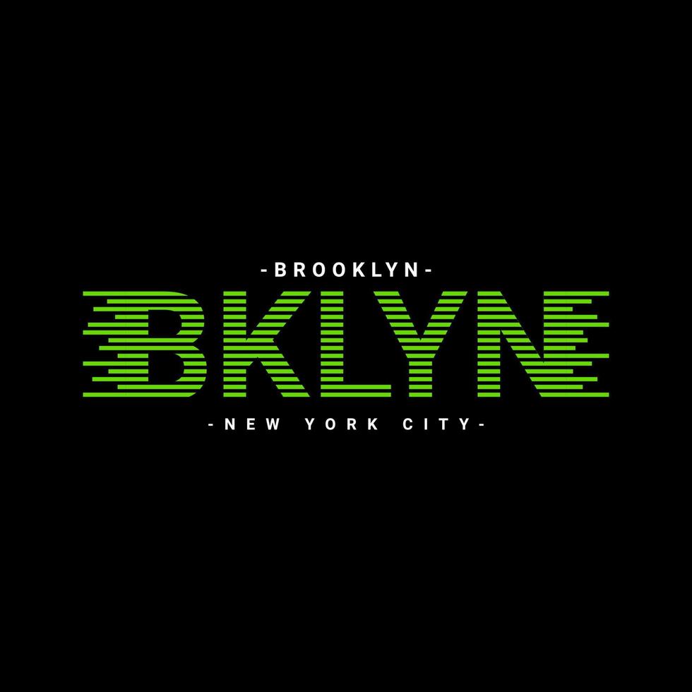 Brooklyn schrijfontwerp, geschikt voor zeefdruk t-shirts, kleding, jassen en anderen vector