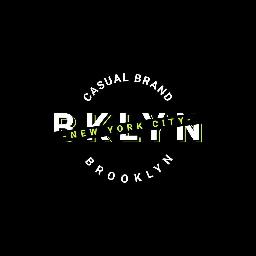 Brooklyn schrijfontwerp, geschikt voor zeefdruk t-shirts, kleding, jassen en anderen vector